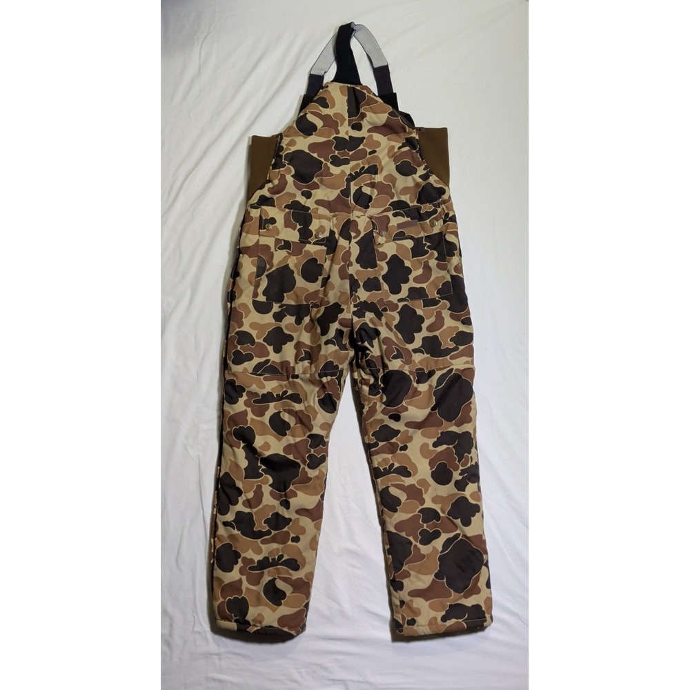 Vintage Columbia Sportswear Bibs Mens Size M Camo Insulated Hunting Overalls - Picture 2 of 13